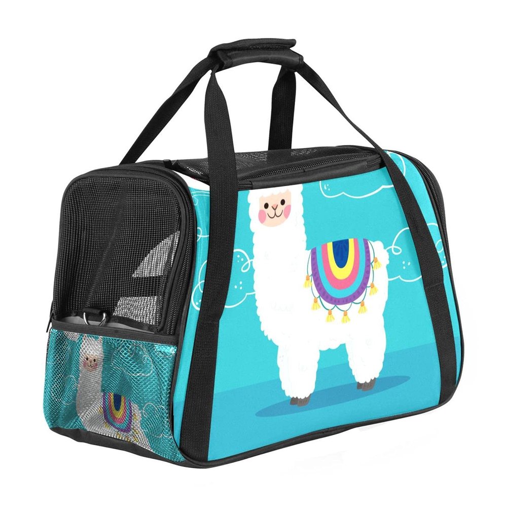Pet Carrier for Cats, Dogs & Puppies, Alpaca Blue, Soft-Sided, Foldable, Airline-Approved