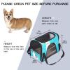 Pet Carrier for Cats, Dogs & Puppies, Alpaca Blue, Soft-Sided, Foldable, Airline-Approved view 2