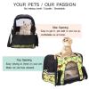 Portable Pet Travel Carrier, Airline-Approved Soft-Sided Duffle Bag for Cats, Dogs & Rabbits, Retro Forest Dinosaur Pattern view 3