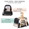 Portable Pet Travel Carrier, Airline-Approved Soft-Sided Duffle Bag for Cats, Dogs & Rabbits, Autumn Leaf Hedgehog Mushroom Print view 3