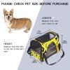 Airline-Approved Soft-Sided Pet Travel Carrier for Cats, Dogs and Rabbits, Yellow with Dots view 2