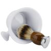 Linkidea Large White Ceramic Shaving Soap Bowl with Handle view 2