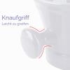Linkidea Large White Ceramic Shaving Soap Bowl with Handle view 3