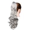 Cybelleza Long Wavy Ponytail Extension with Claw Clip, Synthetic Heat-Resistant Hair, Dark Gray view 1