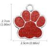 CAMAL Personalized Dog Tag with Engraving, Paw Print Design, 25mm, for Small to Medium Dogs or Cats (Red) view 2