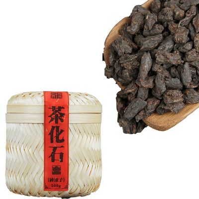 Yunnan Bulk Ripe Pu-erh Tea, 500 g, Sticky Rice Scent, Bamboo Basket