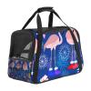 Portable Pet Travel Carrier, Airline-Approved Duffle Bag for Cats, Dogs & Rabbits, Flamingo Floral Print view 1