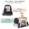 Portable Pet Travel Carrier, Airline-Approved Soft-Sided Duffel for Cats, Dogs and Rabbits, Flamingo, Snail and Sun Summer Print view 3