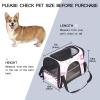 Portable Airline-Approved Pet Travel Bag with Soft Sides and Cat Cartoon Floral Print view 2