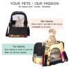 Soft-Sided Pet Carrier with Colorful Wildflowers and Butterflies, Foldable, Airline-Approved view 3