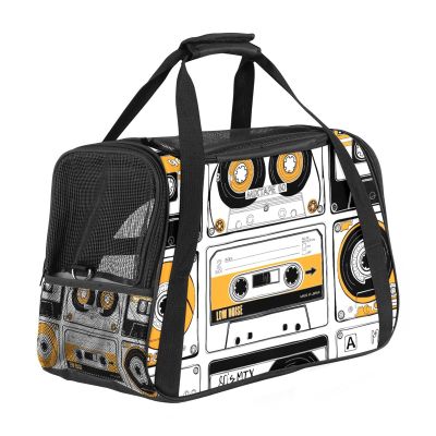 Vintage Audio Cassette Pet Carrier, Soft-Sided, Foldable