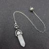 Natural Stone Hexagonal Chakra Dowsing Crystal Pendulum Pendant view 1