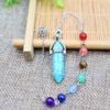 Natural Stone Hexagonal Chakra Dowsing Crystal Pendulum Pendant view 4