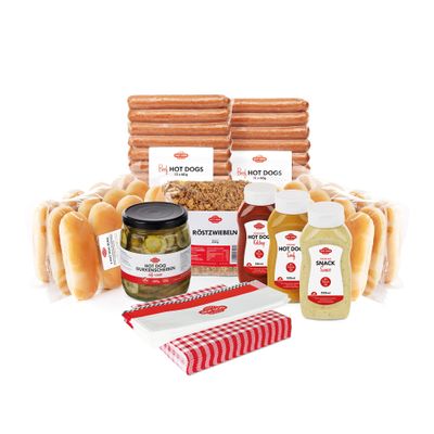 HOT DOG WORLD Danish-Style Hot Dog Party Package for 24 Vegan Hot Dogs
