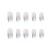 Chrome Silver Round False Nail Stickers with Decorative Armor view 1