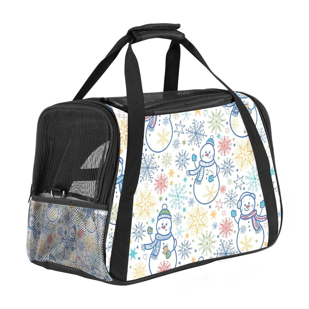 Christmas Snowman Soft-Sided Airline-Approved Pet Carrier