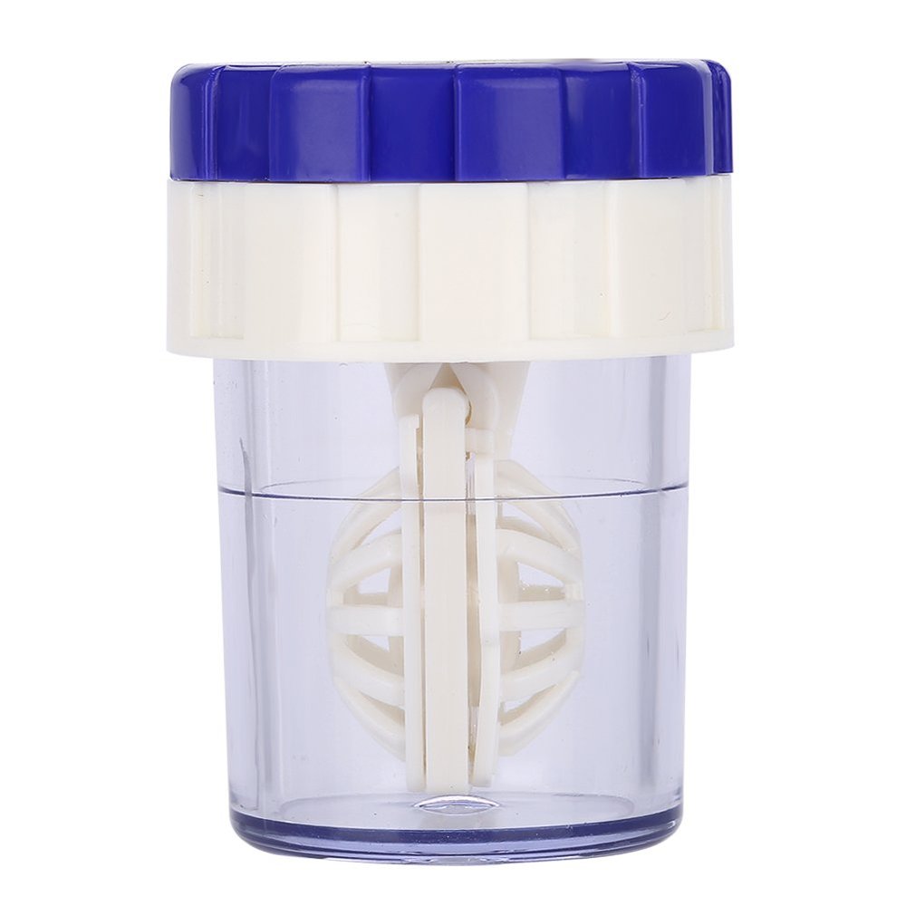 Portable Manual Rotating Contact Lens Cleaner, Blue