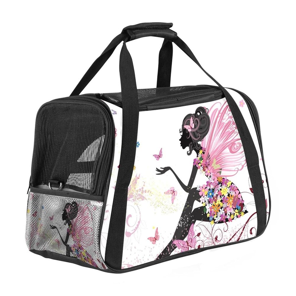Pet Carrier Bag, Flower Fairy Among Butterflies