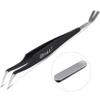 EasyULT Tick Removal Tool, Stainless Steel 2-in-1 Tweezers & Hook for Humans, Dogs, Kids, Reliable Against Ticks of Any Size (Black) view 1