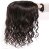 14" Black Clip-In Curly Human Hair Crown Topper, 5.5 x 5.5" Silk Base view 1