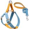 Dog Harness with Leash, Adjustable Heavy-Duty No-Pull Harness with Strong Handle, Brown/Blue, S view 1