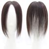 12-Inch Straight Human Hair Topper, Dark Brown view 1