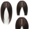 12-Inch Straight Human Hair Topper, Dark Brown view 4