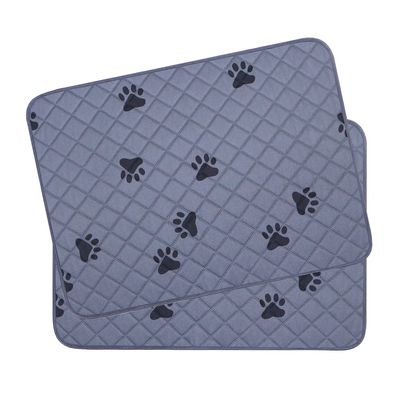Hisprout Reusable Dog Training Pads, 2-Pack, Gray, 45 x 60 cm