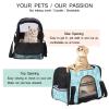 Portable Pet Carrier Duffel Bag, Airline-Approved, Soft-Sided, Green Conch Pattern view 3