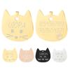 Personalized Cat-Shaped Pet ID Tag with Engraving, Golden, Small view 1