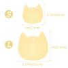 Personalized Cat-Shaped Pet ID Tag with Engraving, Golden, Small view 2
