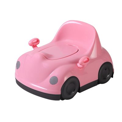 Portable Potty Seat for Children with PP Cushion, Non-Slip, Easy to Carry, with Splash Guard, Easy to Clean (Pink)