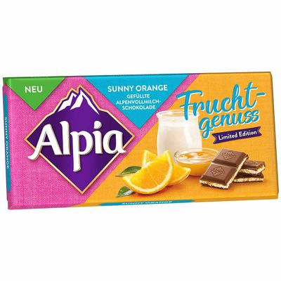 Alpia Fruit Delight Sunny Orange Chocolate, 100 g