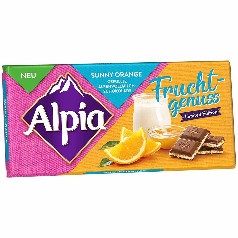 Alpia Fruit Delight Sunny Orange Chocolate, 100 g