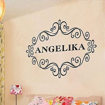Swirl DIY Wall Sticker for Girls and Boys, Nursery Name and Family Wall Art, 70 × 60 cm