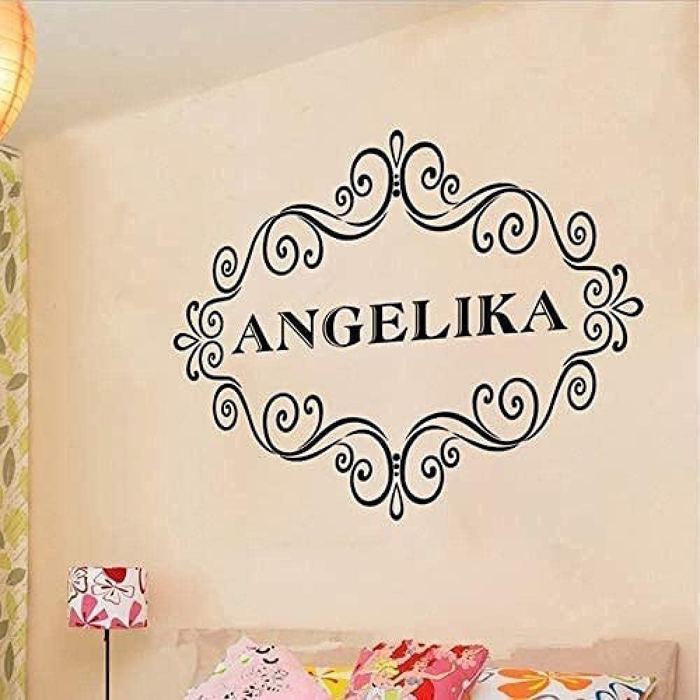 Swirl DIY Wall Sticker for Girls and Boys, Nursery Name and Family Wall Art, 70 × 60 cm