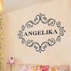 Swirl DIY Wall Sticker for Girls and Boys, Nursery Name and Family Wall Art, 70 × 60 cm view 1