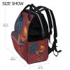 LDIYEU Chicken with Red Rooster Foldable Reusable Tote Bag view 2