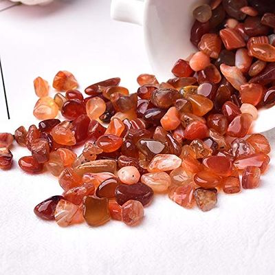 BIMUS Natural Crystal Gravel Sample, Amethyst, Colorful Aquarium Decor, Healing Stone, Mineral, Christmas DIY Gift (Color: Red Agate, Size: 30 g; 50 g/100 g)