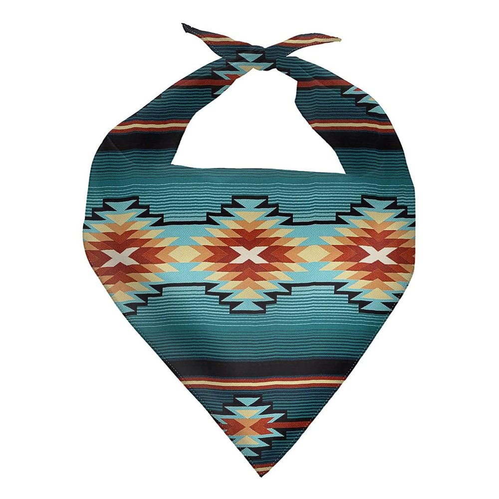 KEIAHUAN Dog Bandana, Aztec Style, Cotton