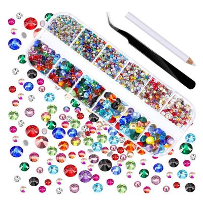 Conijiwadi 2,000-Piece Faceted Glass Rhinestones