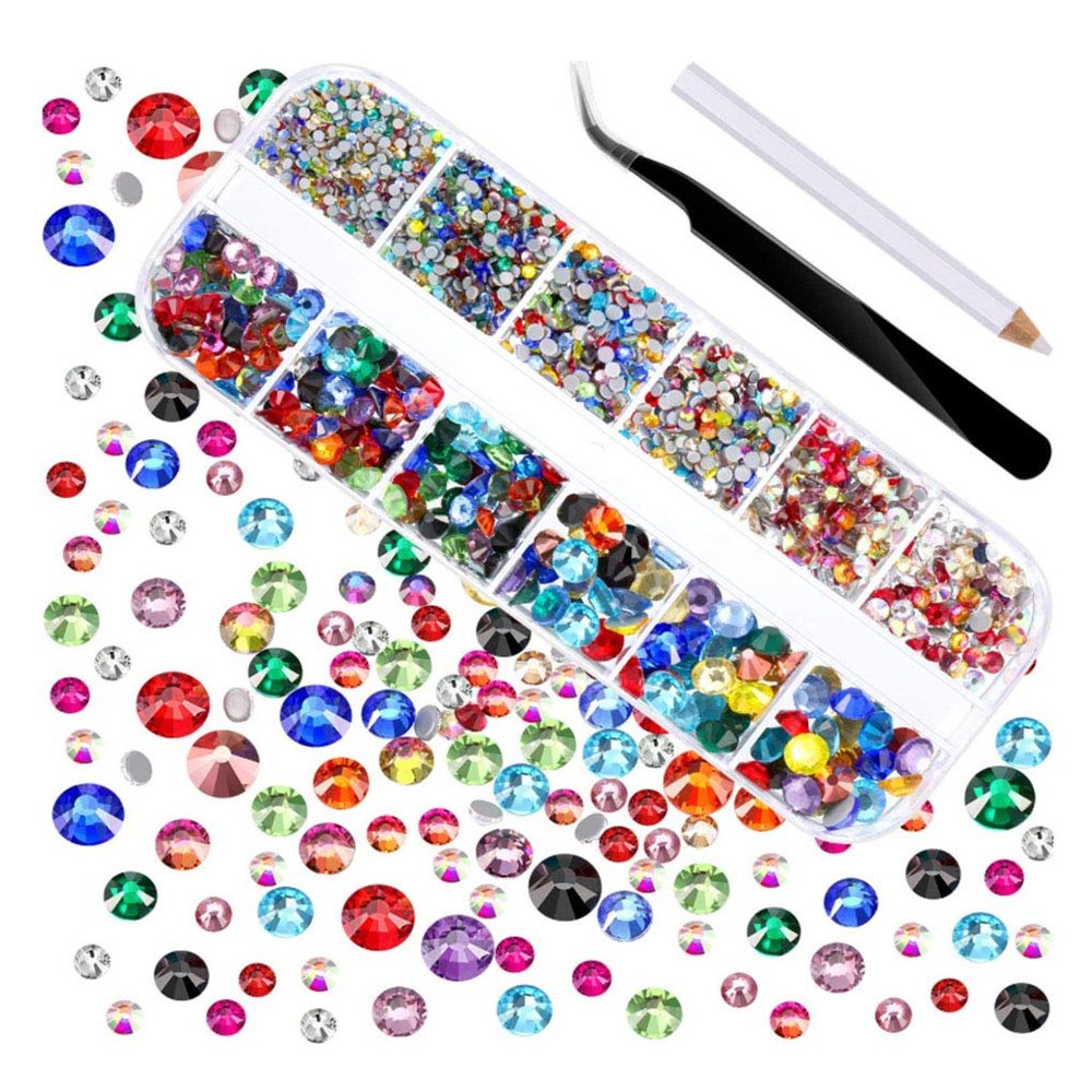Conijiwadi 2,000-Piece Faceted Glass Rhinestones