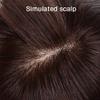 Remy Human Hair Topper, 3 Clips, 9 x 14 cm, Mocha Brown view 4