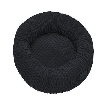 adekor_home Round Corduroy Pet Bed, XL 100 cm, Black