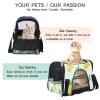 Pet Carrier, Summer Fruit Yellow Pineapple Geometric Triangle Pattern, Soft-Sided, Foldable, Airline-Approved view 3