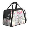 Pet Carrier Bag with Two Cute Cartoon Kittens and Umbrella view 1