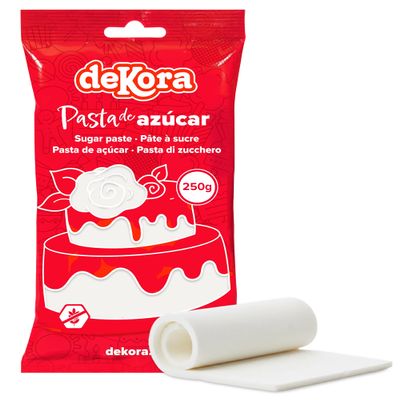 dekora White Fondant for Cakes and Cupcakes, 250 g