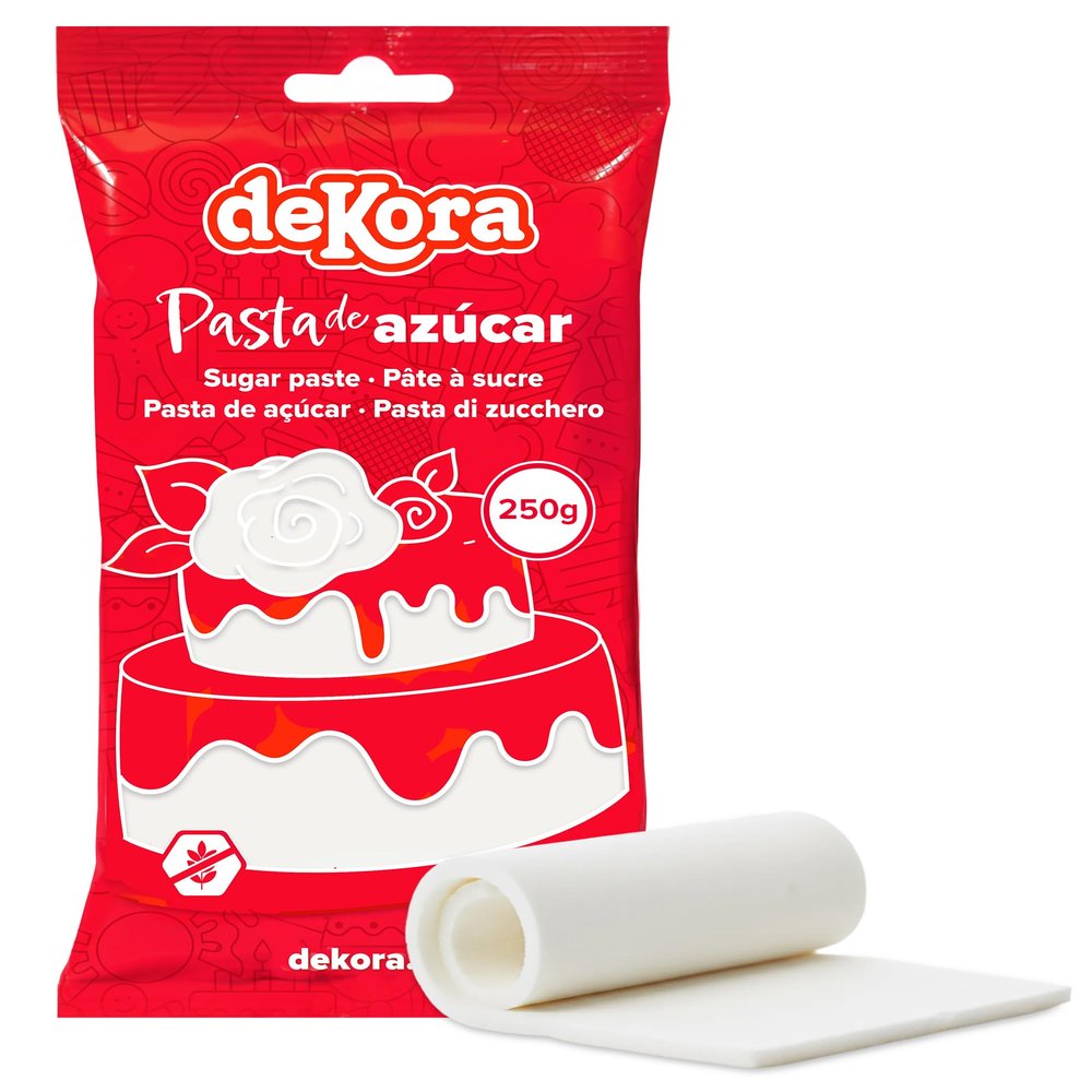 dekora White Fondant for Cakes and Cupcakes, 250 g
