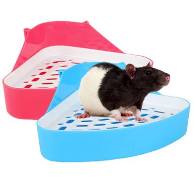 Oncpcare Corner Toilet with Grate for Small Animals, 2-Pack