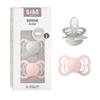 BIBS Supreme Pacifiers, 6–18 Months, 2-Pack, Haze/Blossom view 1